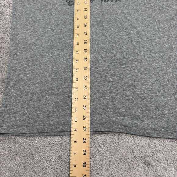 Abercrombie & Fitch Embroidered Graphic T-Shirt Mens Medium Gray Cotton Crew Tee - Picture 8 of 10